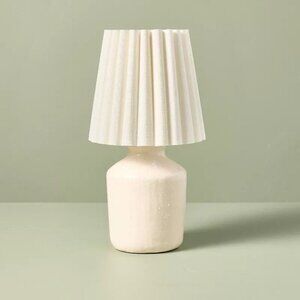 13.5" Rustic‎ Mini Kitchen Lamp Pleated Shade Cream - Hearth & Hand Magnolia